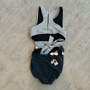 Albion fit medium one piece backless swimsuit